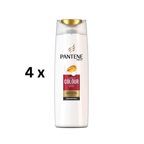 Shampoo Pantene Color Shine värjätyille hiuksille, 400 ml, pakkaus 4 kpl. hinta ja tiedot | Shampoot | hobbyhall.fi