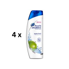 Shampoo Head & Shoulders Apple Fresh, 400 ml, pakkaus 4 kpl. hinta ja tiedot | Shampoot | hobbyhall.fi