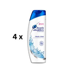 Shampoo Head & Shoulders Classic Clean, 400 ml, pakkaus 4 kpl. hinta ja tiedot | Shampoot | hobbyhall.fi