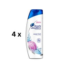 Shampoo Head & Shoulders Ocean, 400 ml, pakkaus 4 kpl. hinta ja tiedot | Shampoot | hobbyhall.fi