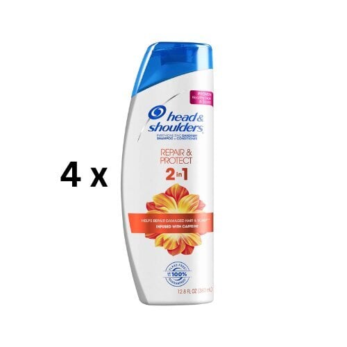 Head & Shoulders Repair & care korjaava shampoo, 400 ml, pakkaus 4 kpl. hinta ja tiedot | Shampoot | hobbyhall.fi