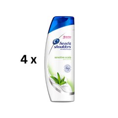 Shampoo Head & Shoulders Sensitive herkälle päänahalle, 400 ml, pakkaus 4 kpl. hinta ja tiedot | Shampoot | hobbyhall.fi