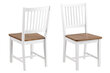 2-tuolin setti Brisbane, valkoinen/ruskea hinta ja tiedot | Ruokapöydän tuolit | hobbyhall.fi