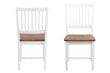 2-tuolin setti Brisbane, valkoinen/ruskea hinta ja tiedot | Ruokapöydän tuolit | hobbyhall.fi