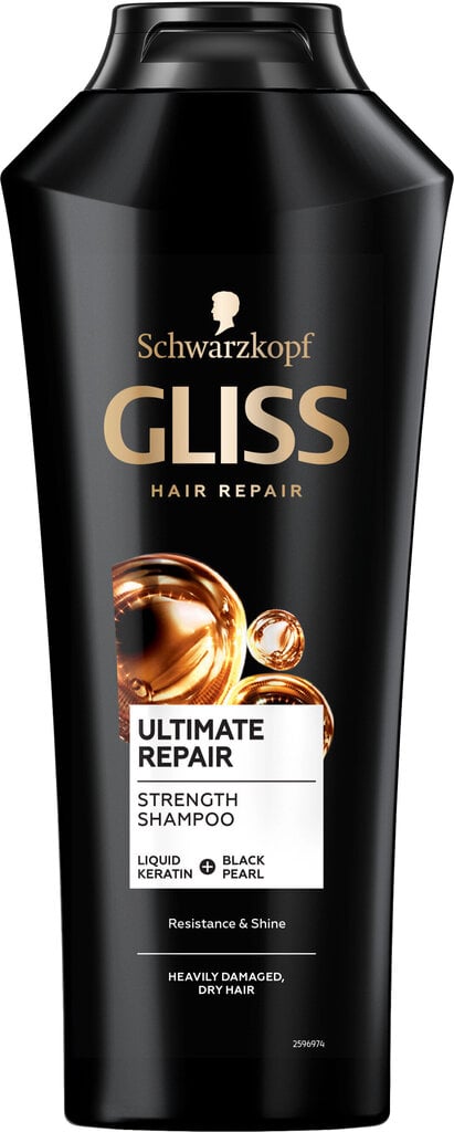 Shampoo erityisen vaurioituneille hiuksille Gliss Kur Ultimate Repair, 6 x 400 ml hinta ja tiedot | Shampoot | hobbyhall.fi