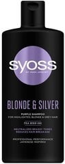 Shampoo Syoss Blonde & Silver, 6 x 440 ml hinta ja tiedot | Shampoot | hobbyhall.fi