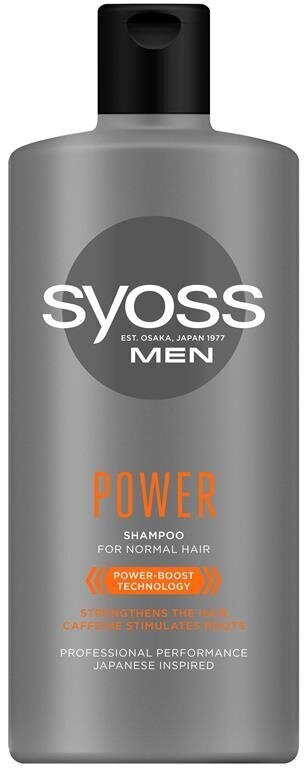 Syoss Men Power Shampoo 440ml, 6 kpl hinta ja tiedot | Shampoot | hobbyhall.fi