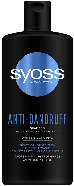 Shampoo Syoss Anti-Dandruff, 6 x 440 ml hinta ja tiedot | Shampoot | hobbyhall.fi