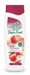 Wash & Go shampoo viinirypäleillä ja makadamialla, 400 ml, 3 kpl hinta ja tiedot | Shampoot | hobbyhall.fi