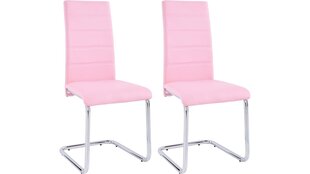 Tuolisarja Amber 2 kpl, vaaleanpunainen hinta ja tiedot | Ruokapöydän tuolit | hobbyhall.fi
