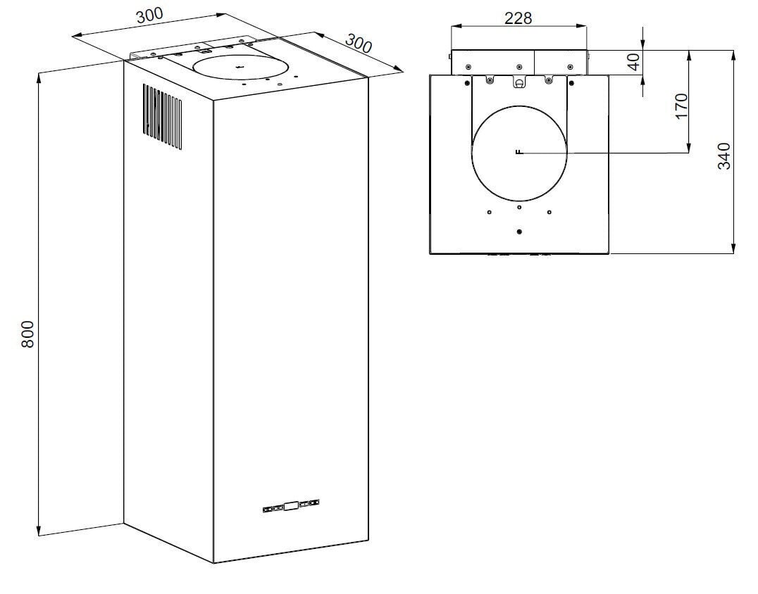 Ponza W830 hinta ja tiedot | Liesituulettimet | hobbyhall.fi