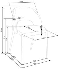 Tuoli K373, beige hinta ja tiedot | Ruokapöydän tuolit | hobbyhall.fi