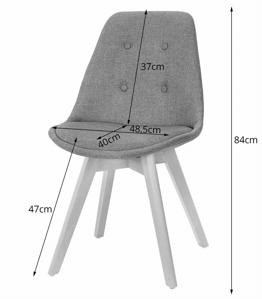 Tuoli Nor, musta hinta ja tiedot | Ruokapöydän tuolit | hobbyhall.fi