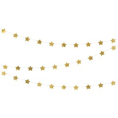 Garland Golden Stars 3,6 m hinta ja tiedot | Juhlakoristeet | hobbyhall.fi