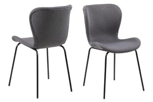 2 tuolin sarja Batilda, tummanharmaa hinta ja tiedot | Ruokapöydän tuolit | hobbyhall.fi