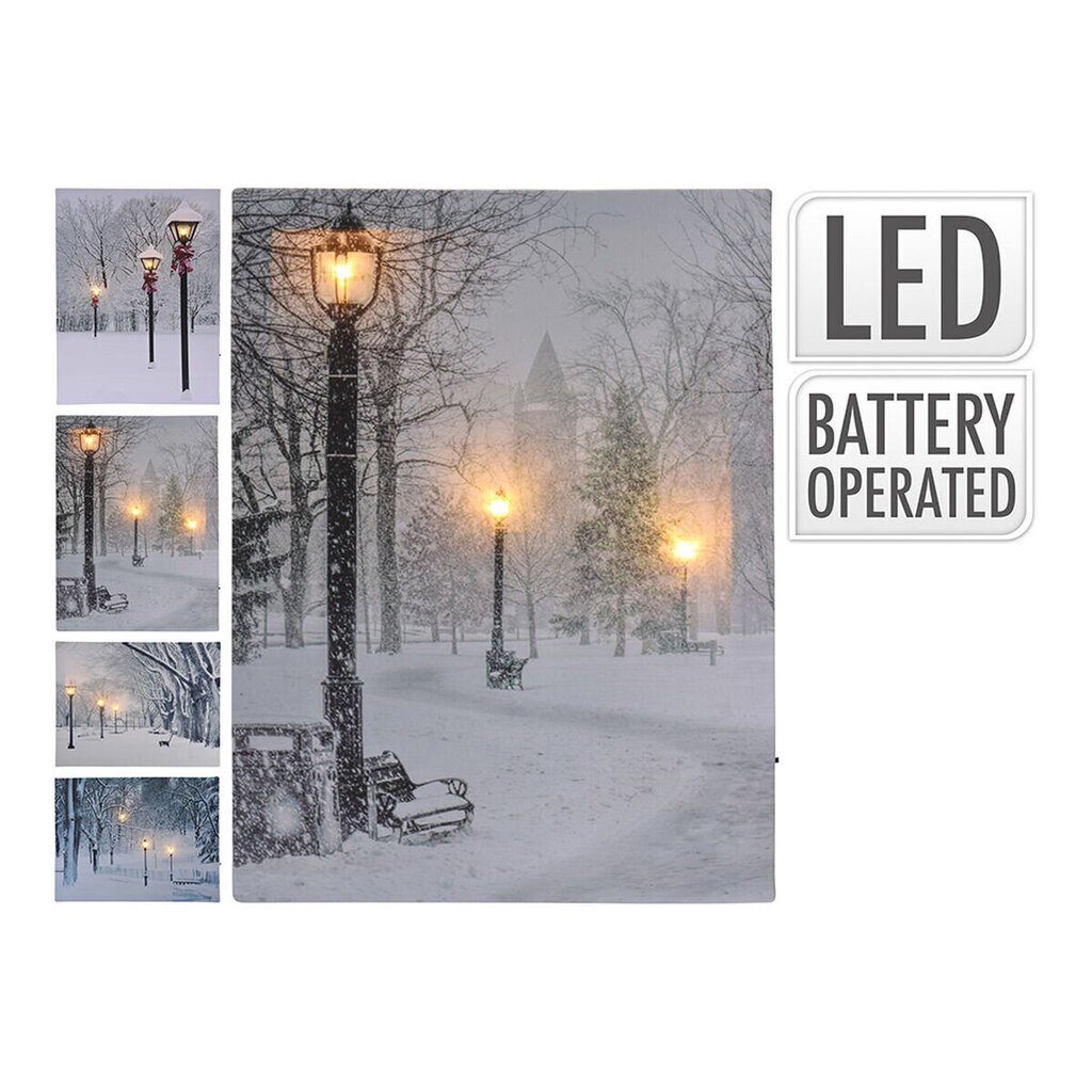 Picture LED Snow (30 x 40 cm) hinta ja tiedot | Joulukoristeet | hobbyhall.fi