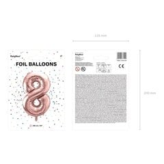 Folioilmapallo numero "8", 86 cm, pinkki hinta ja tiedot | Ilmapallot | hobbyhall.fi