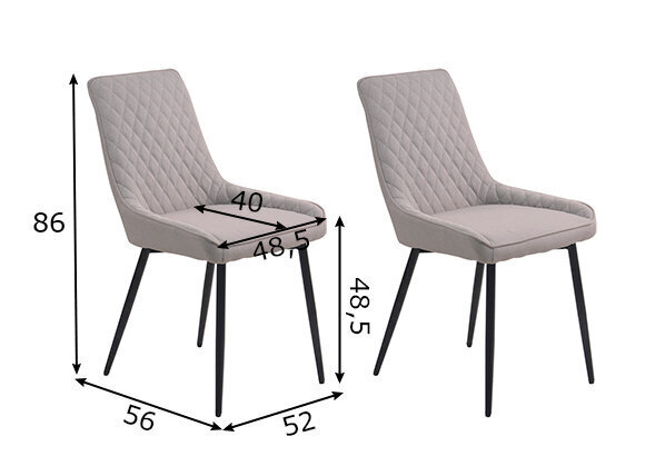 Ruokapöydän tuolit, 2 kpl hinta ja tiedot | Ruokapöydän tuolit | hobbyhall.fi