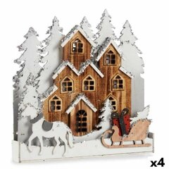 Riippuva koriste Kyltti Jouluporo Luonnollinen Puu MDF 29 x 1 x 29 cm (6 osaa) hinta ja tiedot | Joulukoristeet | hobbyhall.fi