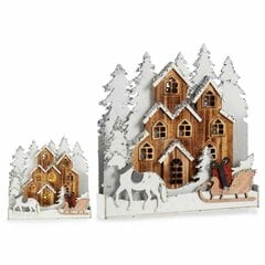 Riippuva koriste Kyltti Jouluporo Luonnollinen Puu MDF 29 x 1 x 29 cm (6 osaa) hinta ja tiedot | Joulukoristeet | hobbyhall.fi