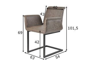 Tuoli, ruskea/musta hinta ja tiedot | Ruokapöydän tuolit | hobbyhall.fi