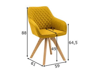 Työkalutuoli, keltainen hinta ja tiedot | Ruokapöydän tuolit | hobbyhall.fi