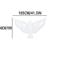 1kpl superiso valkoinen kyyhky peace dove alumiinikalvoilmapallo (104,14cm) hinta ja tiedot | Ilmapallot | hobbyhall.fi