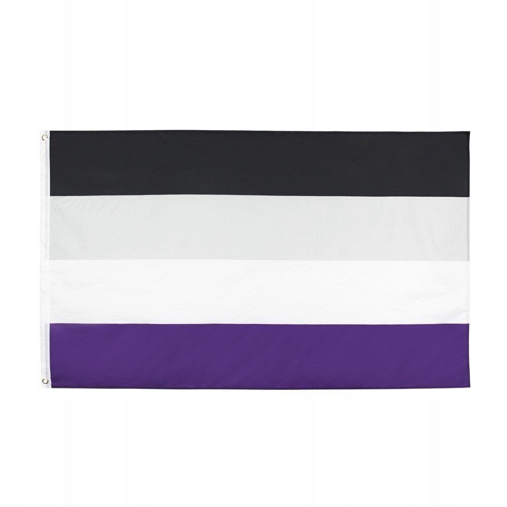 LGBT SUURI sateenkaarilippu 90x150cm ASEXUALITY F10 hinta ja tiedot | Liput | hobbyhall.fi