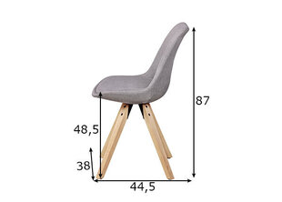 2 tuolia Lima, harmaa hinta ja tiedot | Ruokapöydän tuolit | hobbyhall.fi