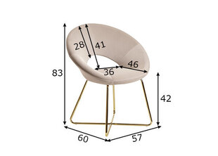 Ruokapöydän tuoli, beige hinta ja tiedot | Ruokapöydän tuolit | hobbyhall.fi