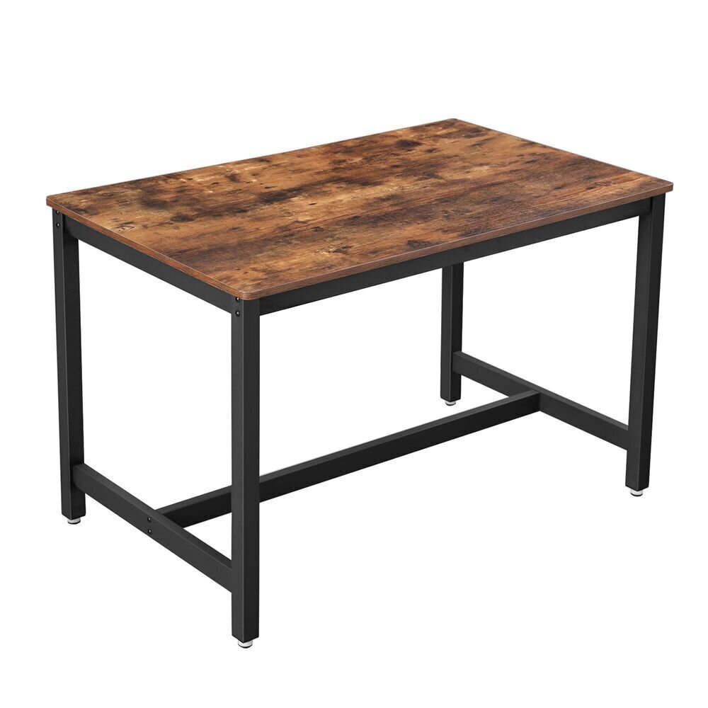 Ruokapöytä 120x75 cm, ruskea/musta hinta ja tiedot | Ruokapöydät | hobbyhall.fi