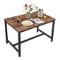 Ruokapöytä 120x75 cm, ruskea/musta hinta ja tiedot | Ruokapöydät | hobbyhall.fi
