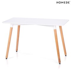 Ruokapöytä Elle 120x60 cm, valkoinen hinta ja tiedot | Ruokapöydät | hobbyhall.fi