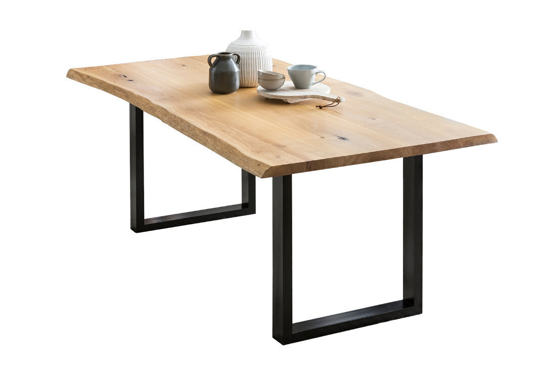 Pöytä SalesFever Laud 390986, ruskea/musta hinta ja tiedot | Ruokapöydät | hobbyhall.fi