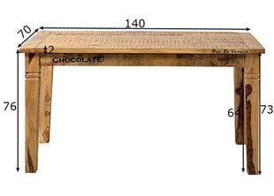 Ruokapöytä Rustic 140x70 cm hinta ja tiedot | SIT Möbel Huonekalut ja sisustus | hobbyhall.fi
