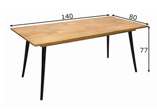 Ruokapöytä Tom Tailor 140x80 cm hinta ja tiedot | Ruokapöydät | hobbyhall.fi