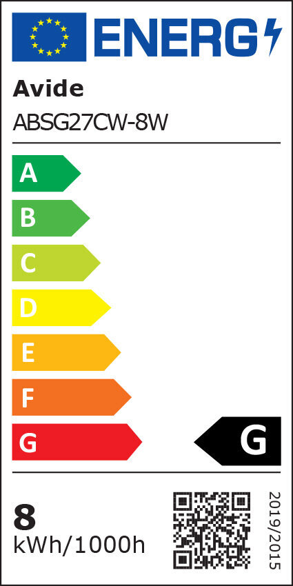 LED-polttimo Standard 8W A60 E27 6K 660lm AVIDE hinta ja tiedot | Lamput | hobbyhall.fi