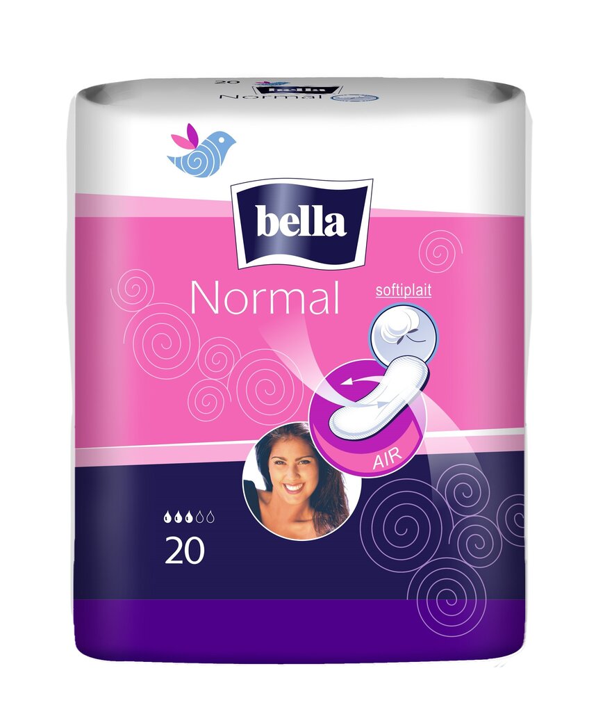 Bella Normaalit terveyssiteet, 20 kpl, 12 pkt hinta ja tiedot | Tamponit ja terveyssiteet | hobbyhall.fi