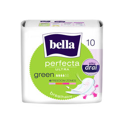 Bella Perfecta terveyssiteet Ultra Green 10 kpl, 6 pkt hinta ja tiedot | Tamponit ja terveyssiteet | hobbyhall.fi