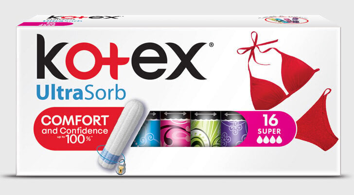 Kotex tamponit Super, 16 kpl, 6 pkt hinta ja tiedot | Tamponit ja terveyssiteet | hobbyhall.fi