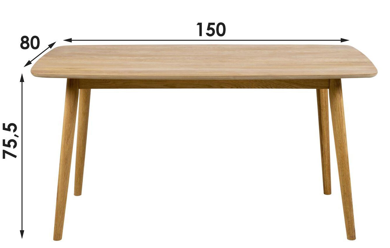 Pöytä Nagano, valkoinen/ruskea hinta ja tiedot | Ruokapöydät | hobbyhall.fi