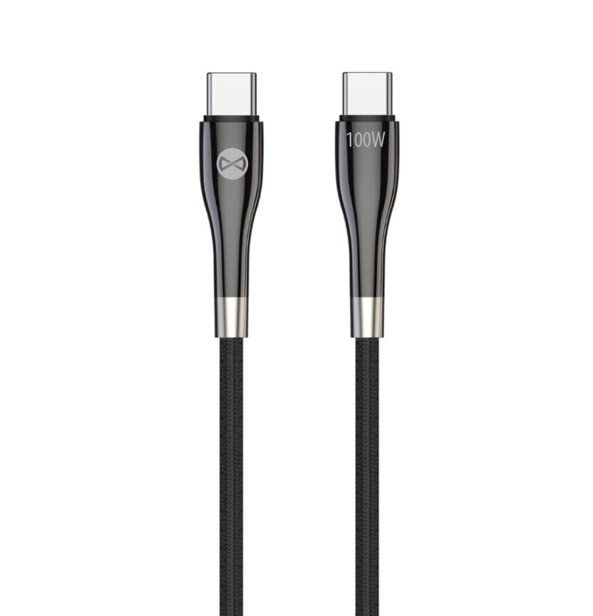 Forever Sleek Cable USB-C / USB-C 1.0 m / 100W hinta ja tiedot | Puhelinkaapelit | hobbyhall.fi