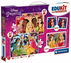 Pelisetti Clementoni Edukit 4in1 Princess, 18297 hinta ja tiedot | Kehittävät lelut | hobbyhall.fi