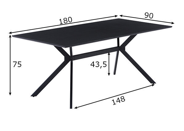 Ruokapöytä 90x180 cm hinta ja tiedot | Ruokapöydät | hobbyhall.fi