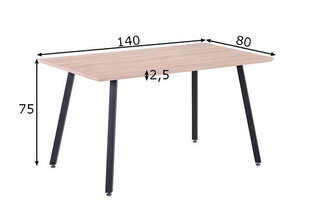 Ruokapöytä 80x140 cm hinta ja tiedot | Ruokapöydät | hobbyhall.fi