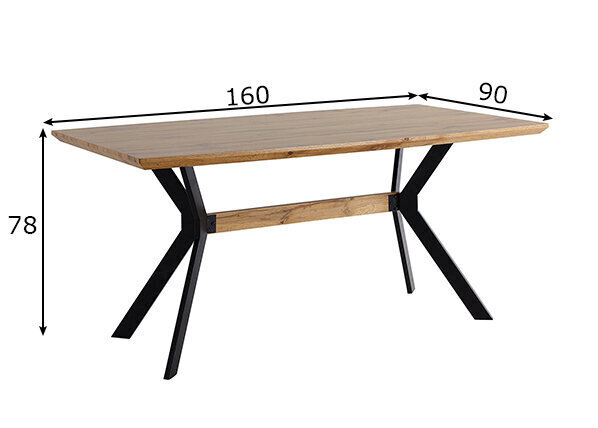 Pöytä Möbilia, ruskea/musta hinta ja tiedot | Ruokapöydät | hobbyhall.fi