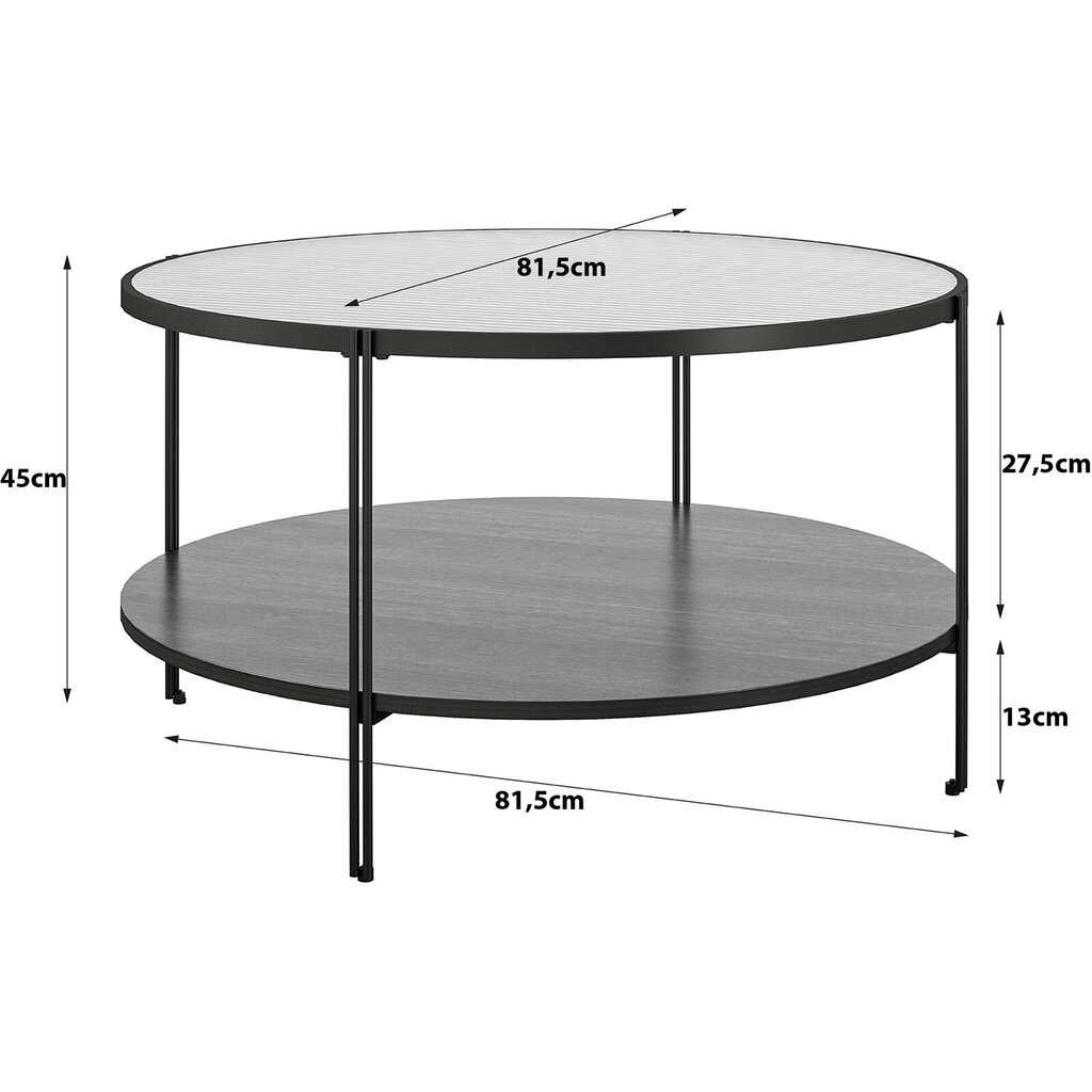 Sohvapöytä Loft24, musta hinta ja tiedot | Sohvapöydät | hobbyhall.fi