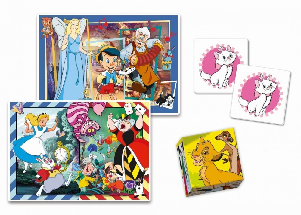 Pelisetti Clementoni Edukit 4in1 Disney Classic 18290 hinta ja tiedot | Kehittävät lelut | hobbyhall.fi