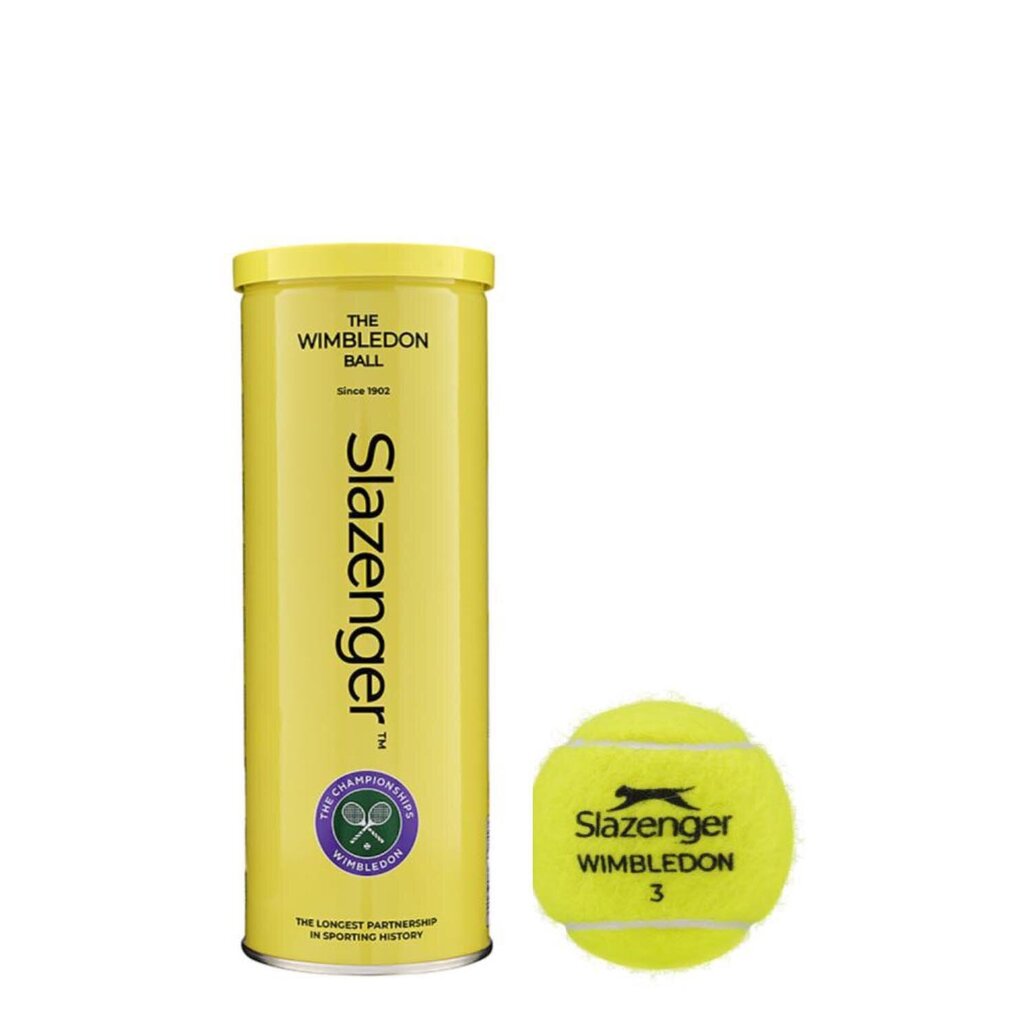 Tennispallot Slazenger Wimbledon 3-tin, keltainen hinta ja tiedot | Tennisvälineet | hobbyhall.fi