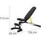 Säädettävä harjoittelupenkki 150 kg:n painoon asti, Gymrex GR-TB 561 hinta ja tiedot | Treenipenkit | hobbyhall.fi